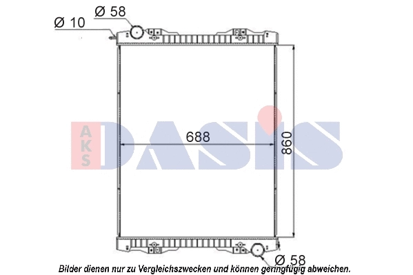 Radiator, engine cooling (270003S)