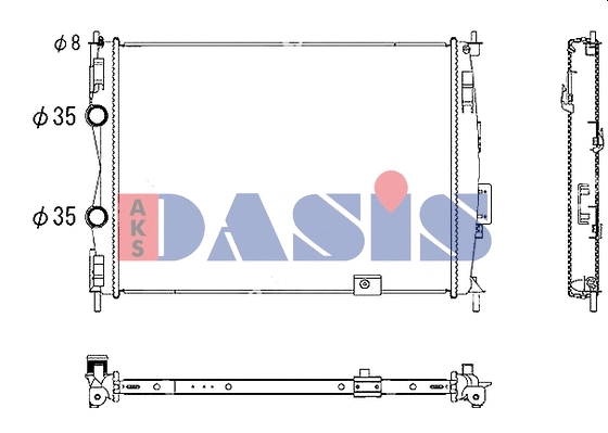 Radiator, engine cooling (070186N)