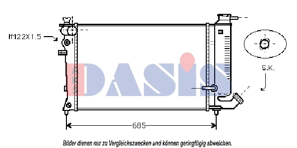 Radiator, engine cooling (060005N)