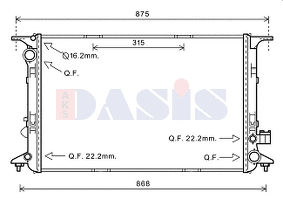 Radiator, engine cooling (480088N)