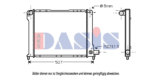 Radiator, engine cooling (080470N)