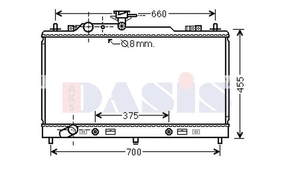 Radiator, engine cooling (110075N)