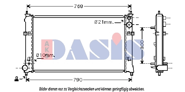Radiator, engine cooling (110060N)