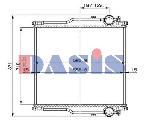 Radiator, engine cooling (390044S)