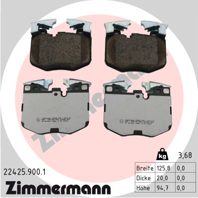 Brake Pad Set, disc brake (22425.900.1)