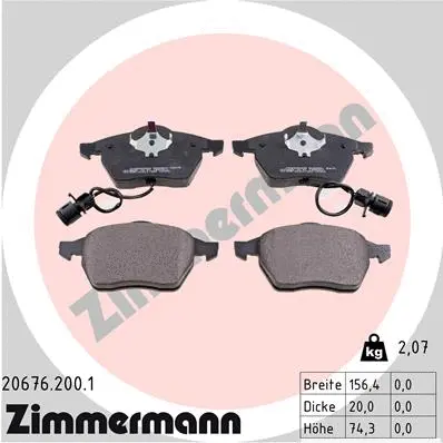 Brake Pad Set, disc brake (20676.200.1)