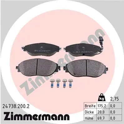 Brake Pad Set, disc brake (24738.200.2)