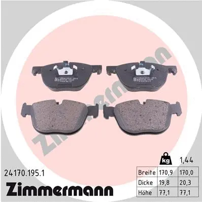 Brake Pad Set, disc brake (24170.195.1)