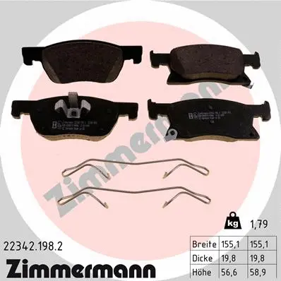 Brake Pad Set, disc brake (22342.198.2)