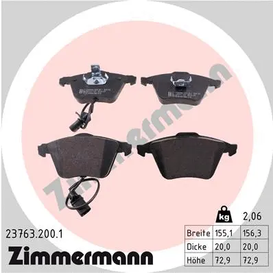 Brake Pad Set, disc brake (23763.200.1)