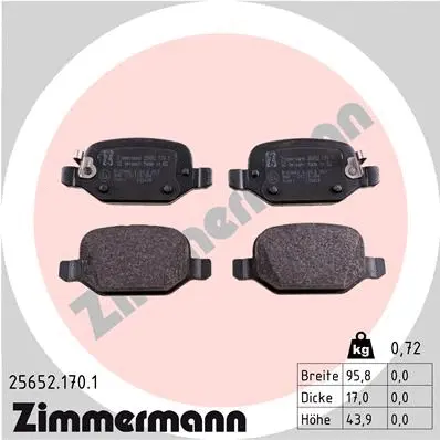Brake Pad Set, disc brake (25652.170.1)