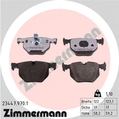 Brake Pad Set, disc brake (23447.970.1)