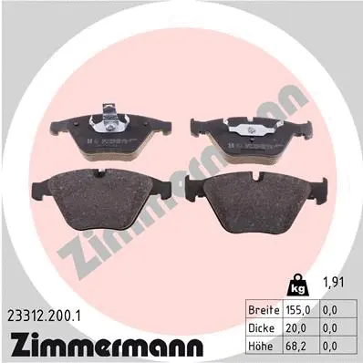 Brake Pad Set, disc brake (23312.200.1)