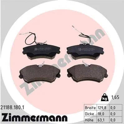 Brake Pad Set, disc brake (21188.180.1)