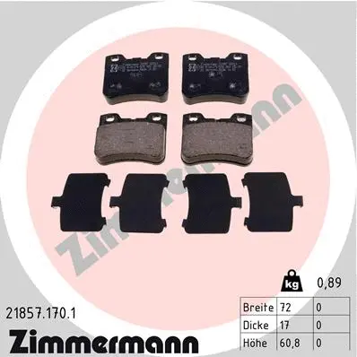 Brake Pad Set, disc brake (21857.170.1)