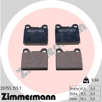 Brake Pad Set, disc brake (20755.155.1)