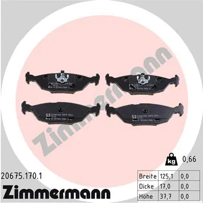 Brake Pad Set, disc brake (20675.170.1)