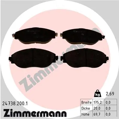 Brake Pad Set, disc brake (24738.200.1)