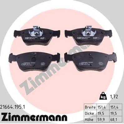Brake Pad Set, disc brake (21664.195.1)