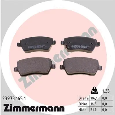 Brake Pad Set, disc brake (23973.165.1)