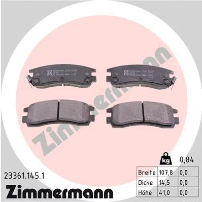 Brake Pad Set, disc brake (23361.145.1)