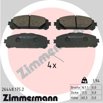 Brake Pad Set, disc brake (26448.175.2)