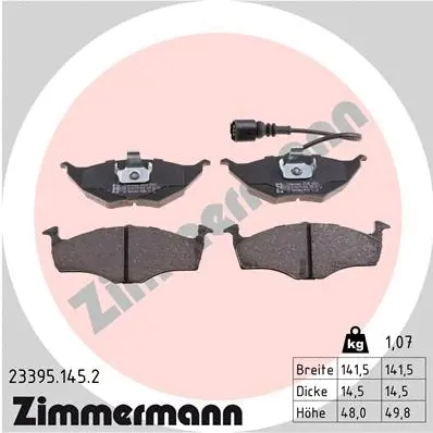 Brake Pad Set, disc brake (23395.145.2)