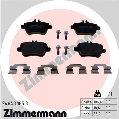 Brake Pad Set, disc brake (24848.185.3)