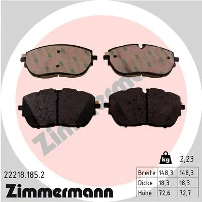 Brake Pad Set, disc brake (22218.185.2)