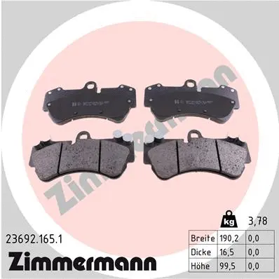 Brake Pad Set, disc brake (23692.165.1)