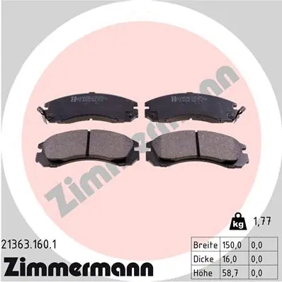Brake Pad Set, disc brake (21363.160.1)