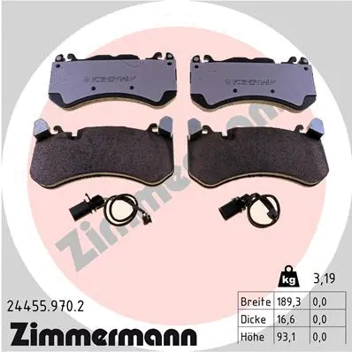 Brake Pad Set, disc brake (24455.970.2)