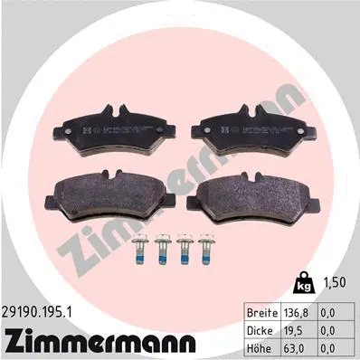 Brake Pad Set, disc brake (29190.195.1)