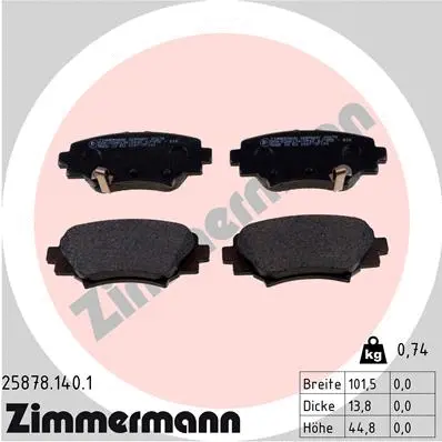 Brake Pad Set, disc brake (25878.140.1)