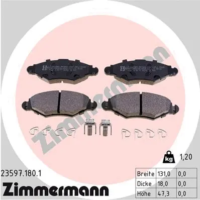 Brake Pad Set, disc brake (23597.180.1)