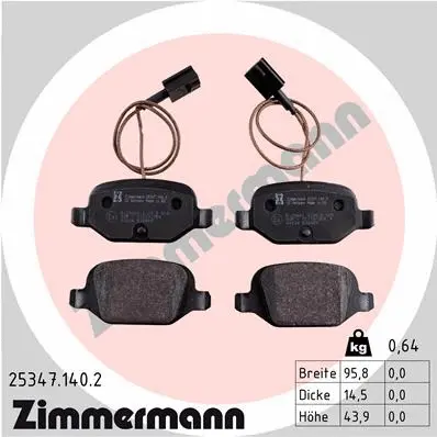 Brake Pad Set, disc brake (25347.140.2)