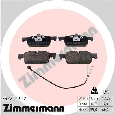 Brake Pad Set, disc brake (25222.170.2)