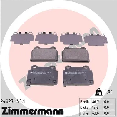 Brake Pad Set, disc brake (24827.140.1)