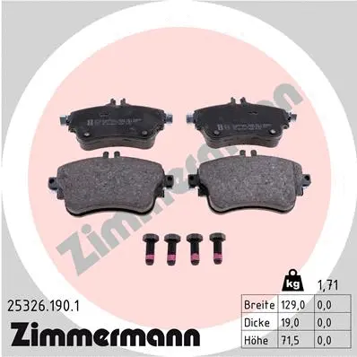 Brake Pad Set, disc brake (25326.190.1)