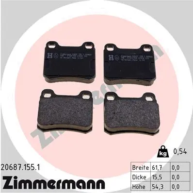 Brake Pad Set, disc brake (20687.155.1)
