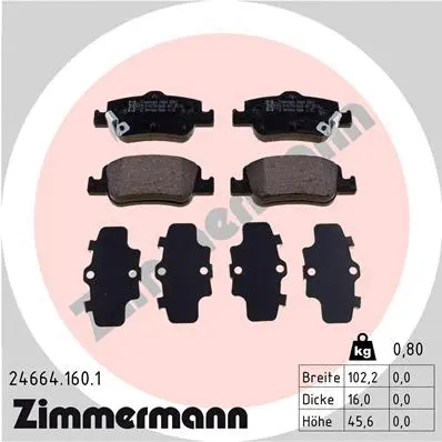 Brake Pad Set, disc brake (24664.160.1)
