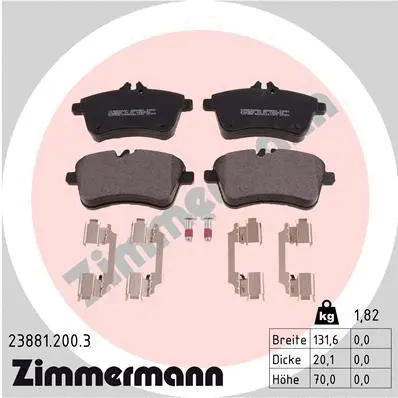 Brake Pad Set, disc brake (23881.200.3)