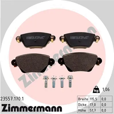 Brake Pad Set, disc brake (23557.170.1)