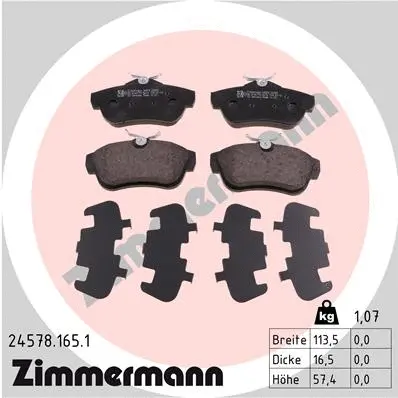 Brake Pad Set, disc brake (24578.165.1)