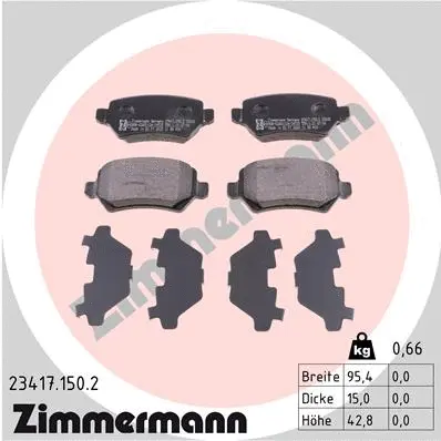 Brake Pad Set, disc brake (23417.150.2)