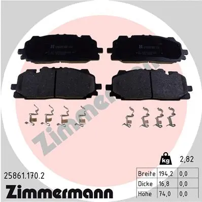 Brake Pad Set, disc brake (25861.170.2)
