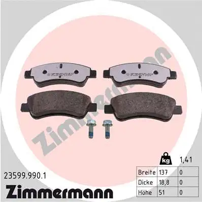 Brake Pad Set, disc brake (23599.990.1)