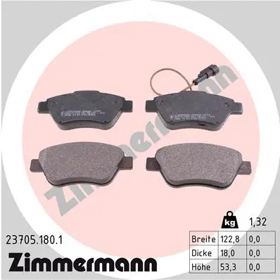 Brake Pad Set, disc brake (23705.180.1)