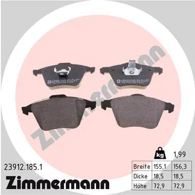 Brake Pad Set, disc brake (23912.185.1)