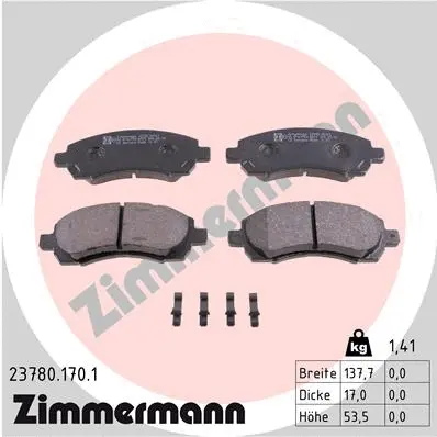 Brake Pad Set, disc brake (23780.170.1)